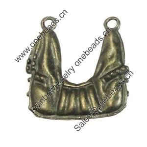 Pendant/Charm, Zinc Alloy Jewelry Findings, Lead-free, bag 18x20mm, Sold by Bag