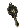 Pendant/Charm, Zinc Alloy Jewelry Findings, Lead-free, mirror 11x24mm, Sold by Bag