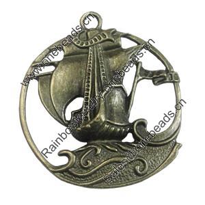 Pendant/Charm, Zinc Alloy Jewelry Findings, Lead-free,38mm, Sold by Bag