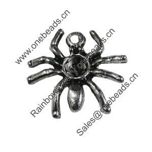 Pendant/Charm, Zinc Alloy Jewelry Findings, Lead-free, Animal 18mm, Sold by Bag