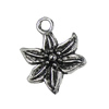 Pendant/Charm, Zinc Alloy Jewelry Findings, Lead-free, Flower 13mm, Sold by Bag
