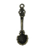 Pendant/Charm, Zinc Alloy Jewelry Findings, Lead-free, Scoop 33x8mm, Sold by Bag