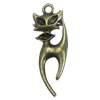 Pendant/Charm, Zinc Alloy Jewelry Findings, Lead-free, Animal 12x38mm, Sold by Bag