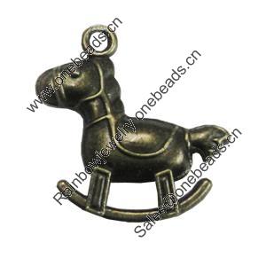 Pendant/Charm, Zinc Alloy Jewelry Findings, Lead-free, Animal 23x24mm, Sold by Bag