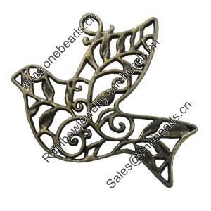 Pendant/Charm, Zinc Alloy Jewelry Findings, Lead-free, Animal 35x30mm, Sold by Bag