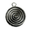 Pendant/Charm, Zinc Alloy Jewelry Findings, Lead-free, Flat Round 8mm, Sold by Bag