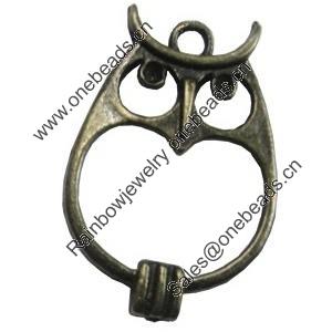 Pendant/Charm, Zinc Alloy Jewelry Findings, Lead-free, Animal 23x35mm, Sold by Bag