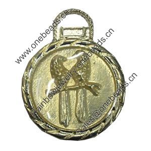 Pendant/Charm, Zinc Alloy Jewelry Findings, Lead-free, 35mm, Sold by PC