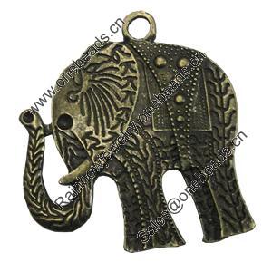Pendant/Charm, Zinc Alloy Jewelry Findings, Lead-free, Animal 40x45mm, Sold by PC