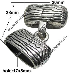   Clasps, Zinc Alloy Jewelry Findings Lead-free, 28x20mm, Hole:17x5mm, Sold by KG