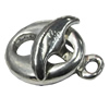 Clasps, Zinc Alloy Jewelry Findings Lead-free, 34x24mm, Hole:8mm,4mm, Sold by KG 