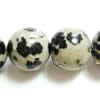 Gemstone beads, dalmatine jasper, round, 10mm, Sold per 7-7.5 inch Strand