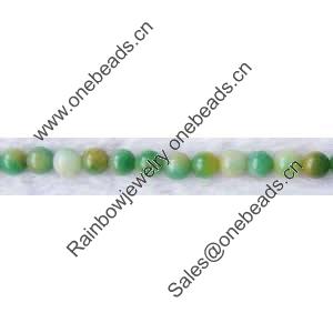 Gemstone beads, apple green jade, round, 12mm, Sold per 16-inch Strand 