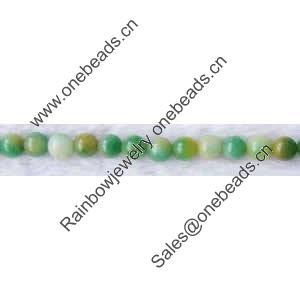 Gemstone beads, apple green jade, round, 10mm, Sold per 16-inch Strand 