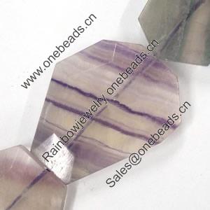 Gemstone beads, fluorite, faceted nugget, 8x12mm, Sold per 16-inch Strand 