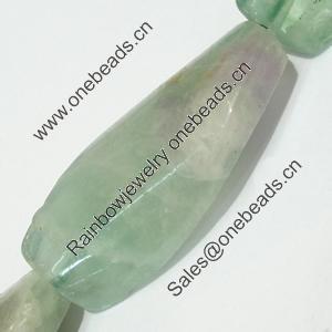 Gemstone beads, fluorite, twist, 14x30mm, Sold per 16-inch Strand 