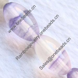 Gemstone beads, fluorite, rice, 8x12mm, Sold per 16-inch Strand 