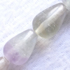 Gemstone beads, fluorite, teardrop, 8x12mm, Sold per 16-inch Strand 