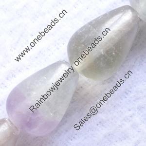 Gemstone beads, fluorite, teardrop, 8x12mm, Sold per 16-inch Strand 