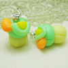 Handmade Fimo Earring, Bead size:10-15mm, Sold by Dozen 