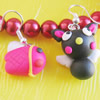 Handmade Fimo Earring, Bead size:10-15mm, Sold by Dozen 