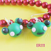 Handmade Fimo Earring, Bead size:10-15mm, Sold by Dozen 