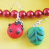 Handmade Fimo Earring, Bead size:10-15mm, Sold by Dozen 