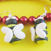 Handmade Fimo Earring, Bead size:10-15mm, Sold by Dozen 