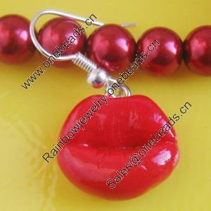 Handmade Fimo Earring, Bead size:10-15mm, Sold by Dozen 