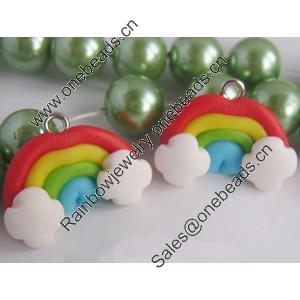 Handmade Fimo Earring, Bead size:10-15mm, Sold by Dozen 