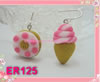 Handmade Fimo Earring, Bead size:10-15mm, Sold by Dozen 