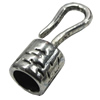 Zinc Alloy Cord End Caps, lead-free, 33x12mm, hole:8.5mm, Sold by Bag