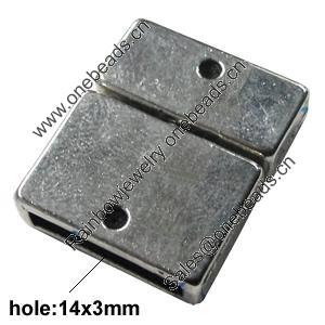 Magnetic Clasps, Zinc Alloy Jewelry Findings Lead-free, 20x17mm, Hole:14x3mm, Sold by Bag