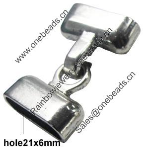 Clasps, Zinc Alloy Jewelry Findings Lead-free, 38x24mm, Hole:21x6mm, Sold by KG