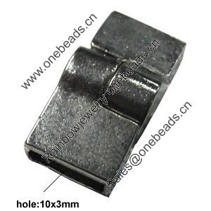 Clasps, Zinc Alloy Jewelry Findings Lead-free, 26x12mm, Hole:10x3mm, Sold by Bag 