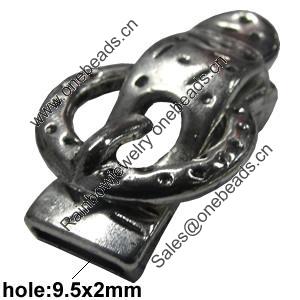 Clasps, Zinc Alloy Jewelry Findings Lead-free, 38x22mm, Hole:9.5x2mm, Sold by KG