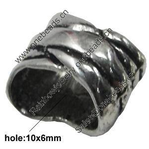 Slider, Zinc Alloy Bracelet Findinds, Lead-free, 13x10mm, Hole:10x6mm, Sold by KG