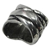 Slider, Zinc Alloy Bracelet Findinds, Lead-free, 13x10mm, Hole:10x6mm, Sold by KG
