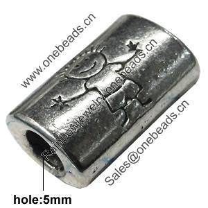 Slider, Zinc Alloy Bracelet Findinds, Lead-free, 18x11mm, Hole:5mm, Sold by KG