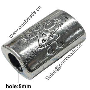 Slider, Zinc Alloy Bracelet Findinds, Lead-free, 18x11mm, Hole:5mm, Sold by Bag KG