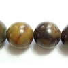 Gemstone beads, fossil jasper, round, 6mm, Sold per 16-inch Strand 