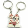 Zinc Alloy Lover keyring, Pendant Size 25mm-40mm, Length Approx:3.5inch-4inch, Sold by Pair