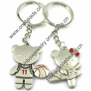 Zinc Alloy Lover keyring, Pendant Size 25mm-40mm, Length Approx:3.5inch-4inch, Sold by Pair