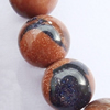 Gemstone beads, gold sand stone & blue sand stone, round, 18mm, Sold per 7-7.5 inch Strand