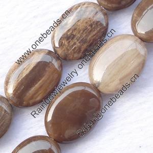 Gemstone beads, grain stone, oval, 22x30mm, Sold per 16-inch Strand 