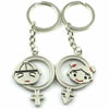 Zinc Alloy Lover keyring, Pendant Size 25mm-40mm, Length Approx:3.5inch-4inch, Sold by Pair