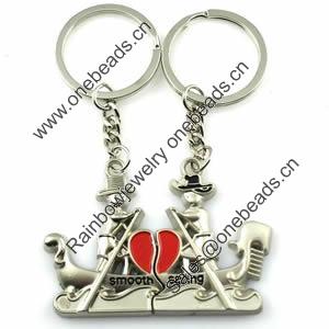 Zinc Alloy Lover keyring, Pendant Size 25mm-40mm, Length Approx:3.5inch-4inch, Sold by Pair