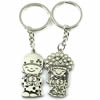 Zinc Alloy Lover keyring, Pendant Size 25mm-40mm, Length Approx:3.5inch-4inch, Sold by Pair