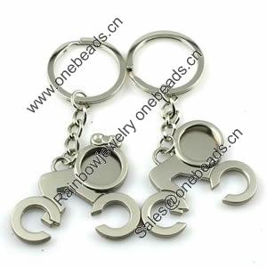 Zinc Alloy Lover keyring, Pendant Size 25mm-40mm, Length Approx:3.5inch-4inch, Sold by Pair