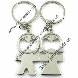 Zinc Alloy Lover keyring, Pendant Size 25mm-40mm, Length Approx:3.5inch-4inch, Sold by Pair